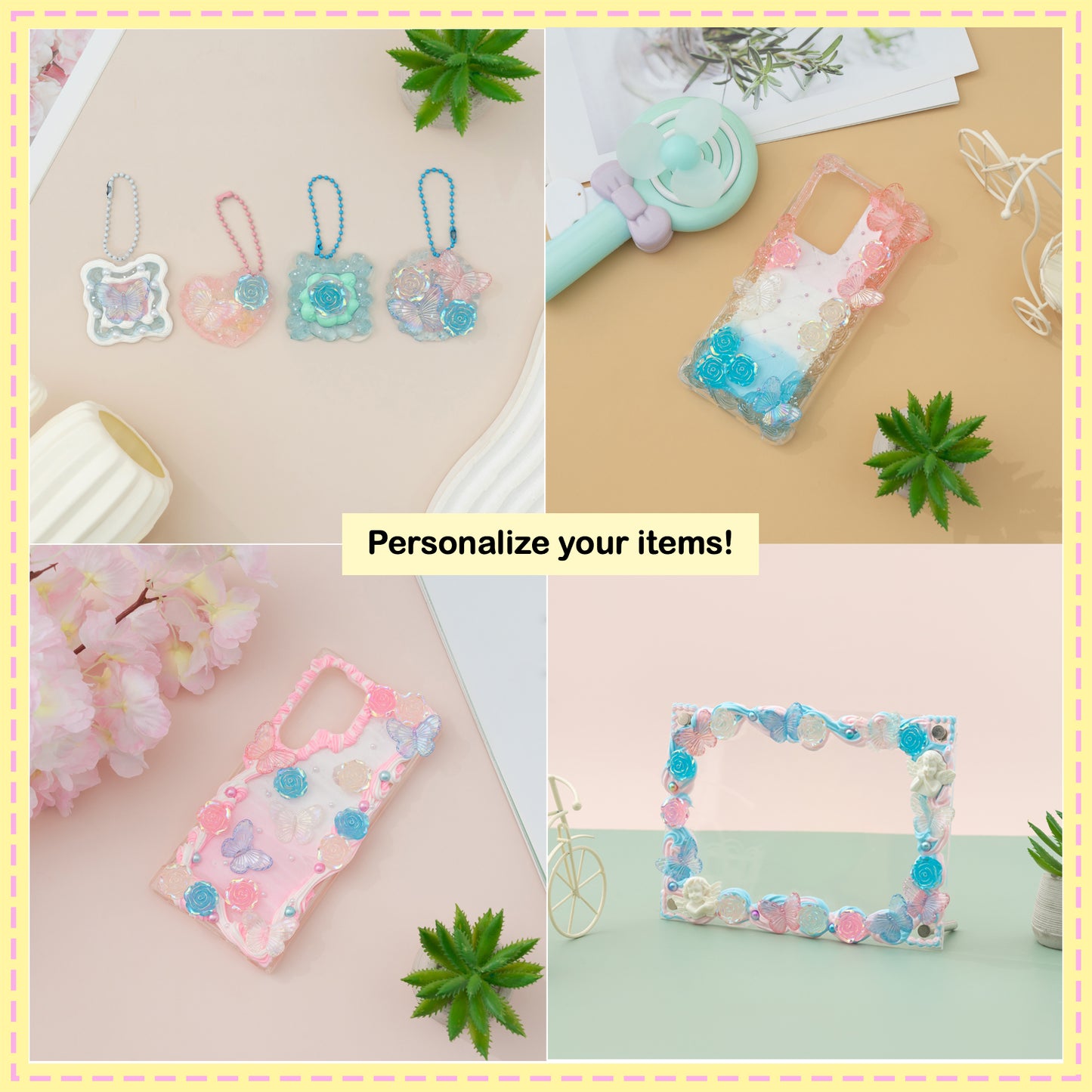 Glitter Mini Decoden Cream set