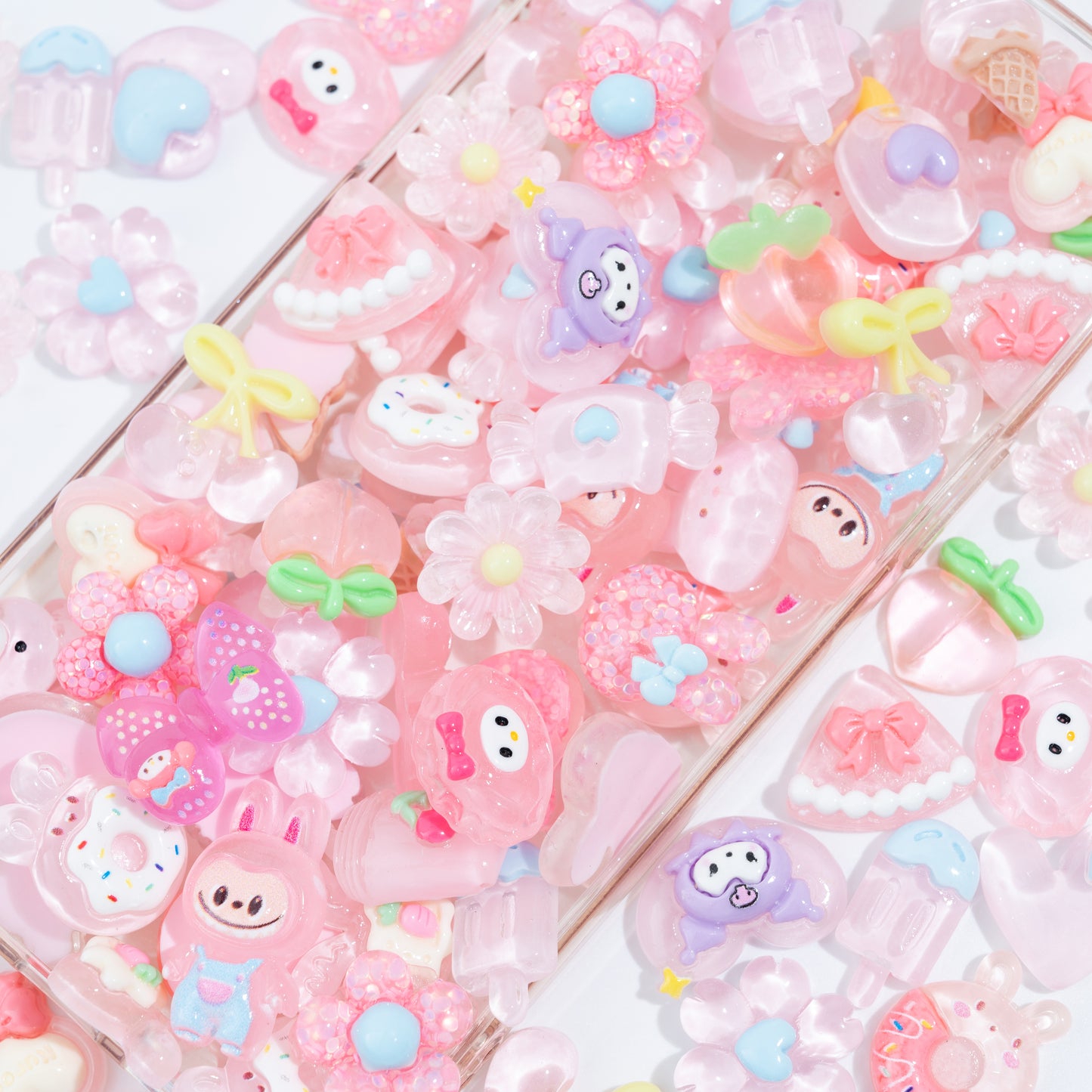 100 PCS Mixed Decoden Charms, Flatback Resin Charms