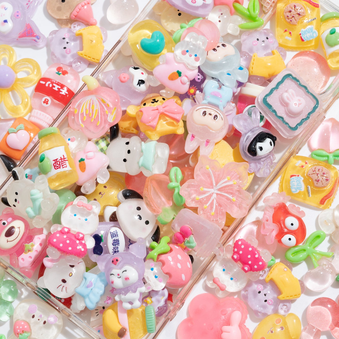 100 PCS Mixed Decoden Charms, Flatback Resin Charms