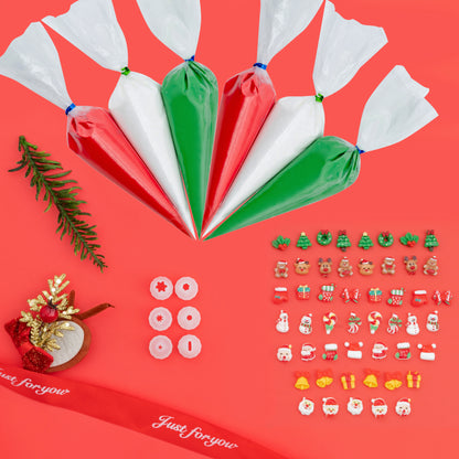 Christmas Decoden Cream & 50 Mini Charms Set