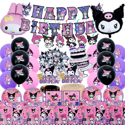 Kuromi & My Melody Birthday Party Decorations Set