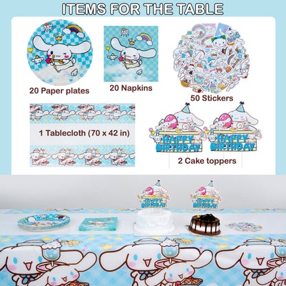 Cinnamoroll Birthday Decorations Set