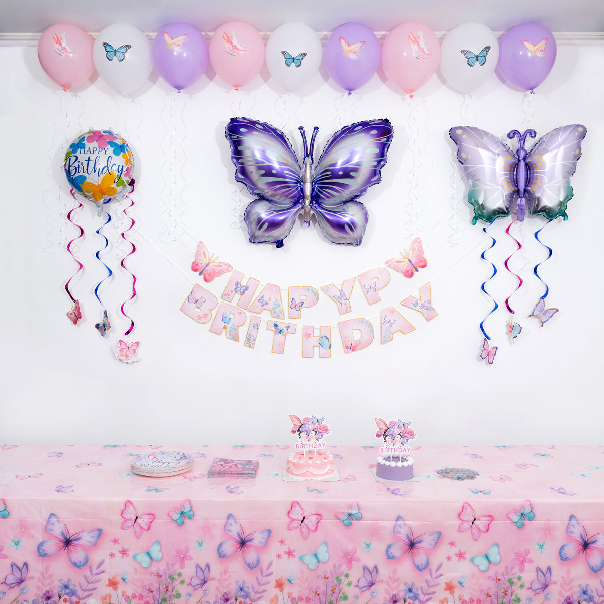 Butterfly Garden Birthday Party Decorations Set