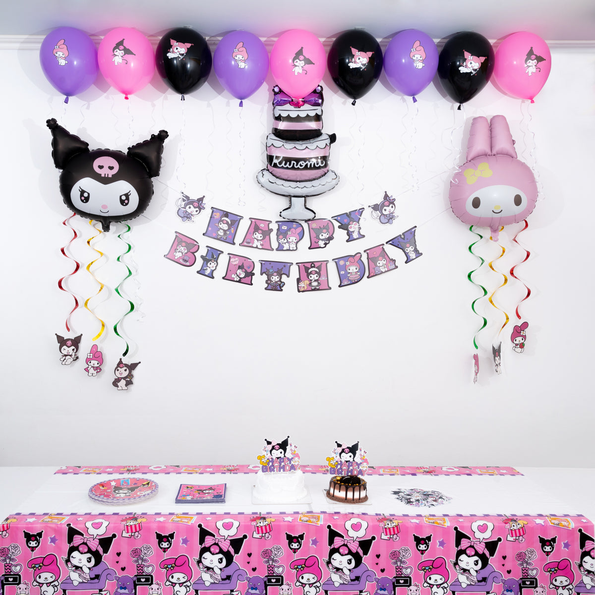 Kuromi & My Melody Birthday Party Decorations Set
