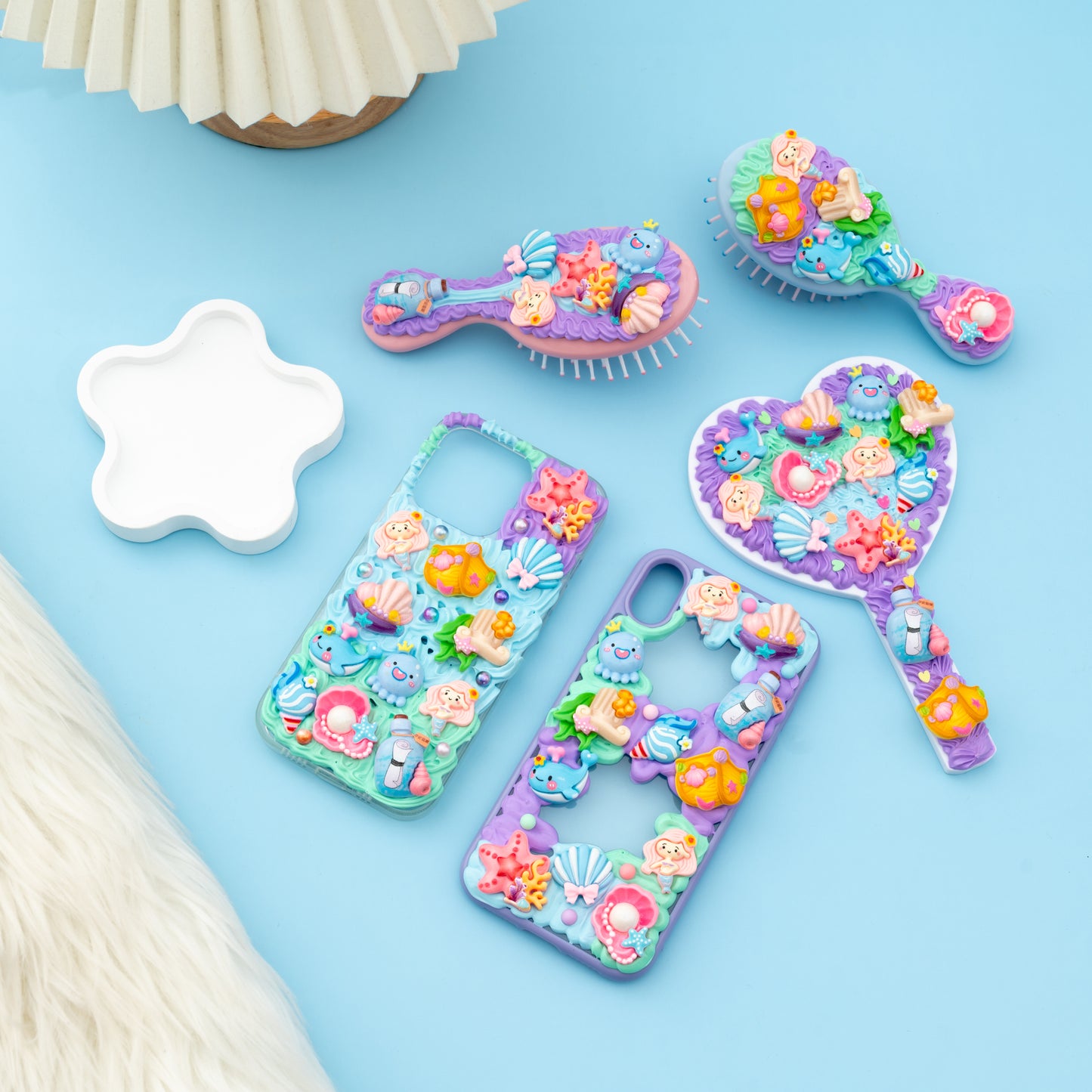 Mermaid Decoden Cream & Charms Kit