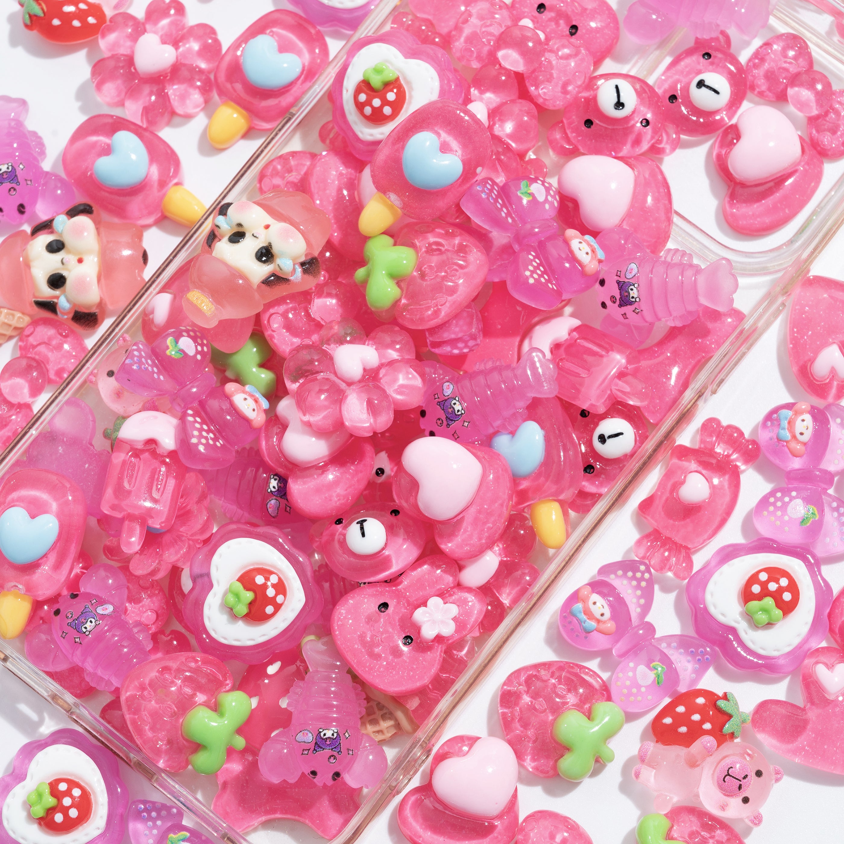 100 PCS Mixed Decoden Charms, Flatback Resin Charms