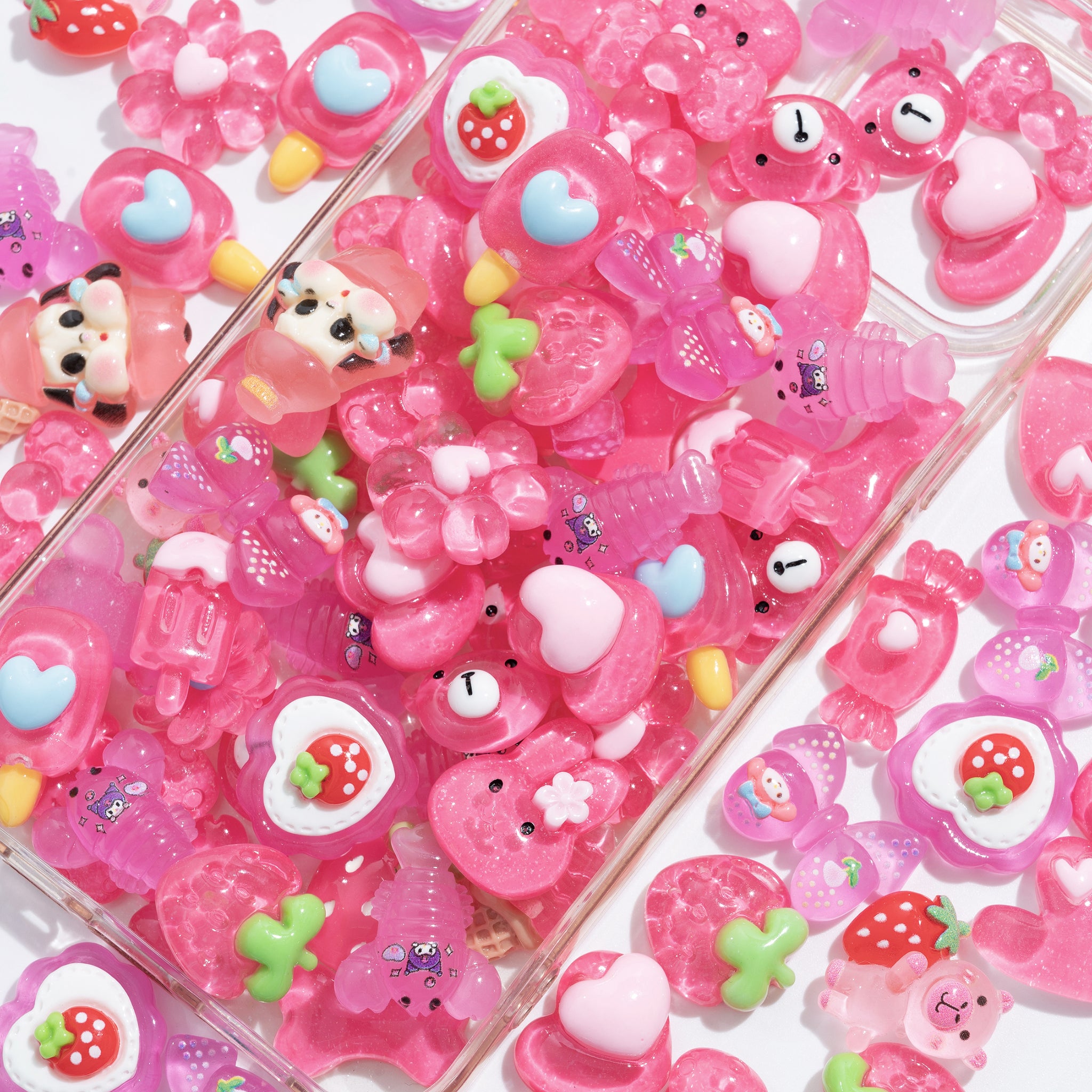 100 PCS Mixed Decoden Charms, Flatback Resin Charms