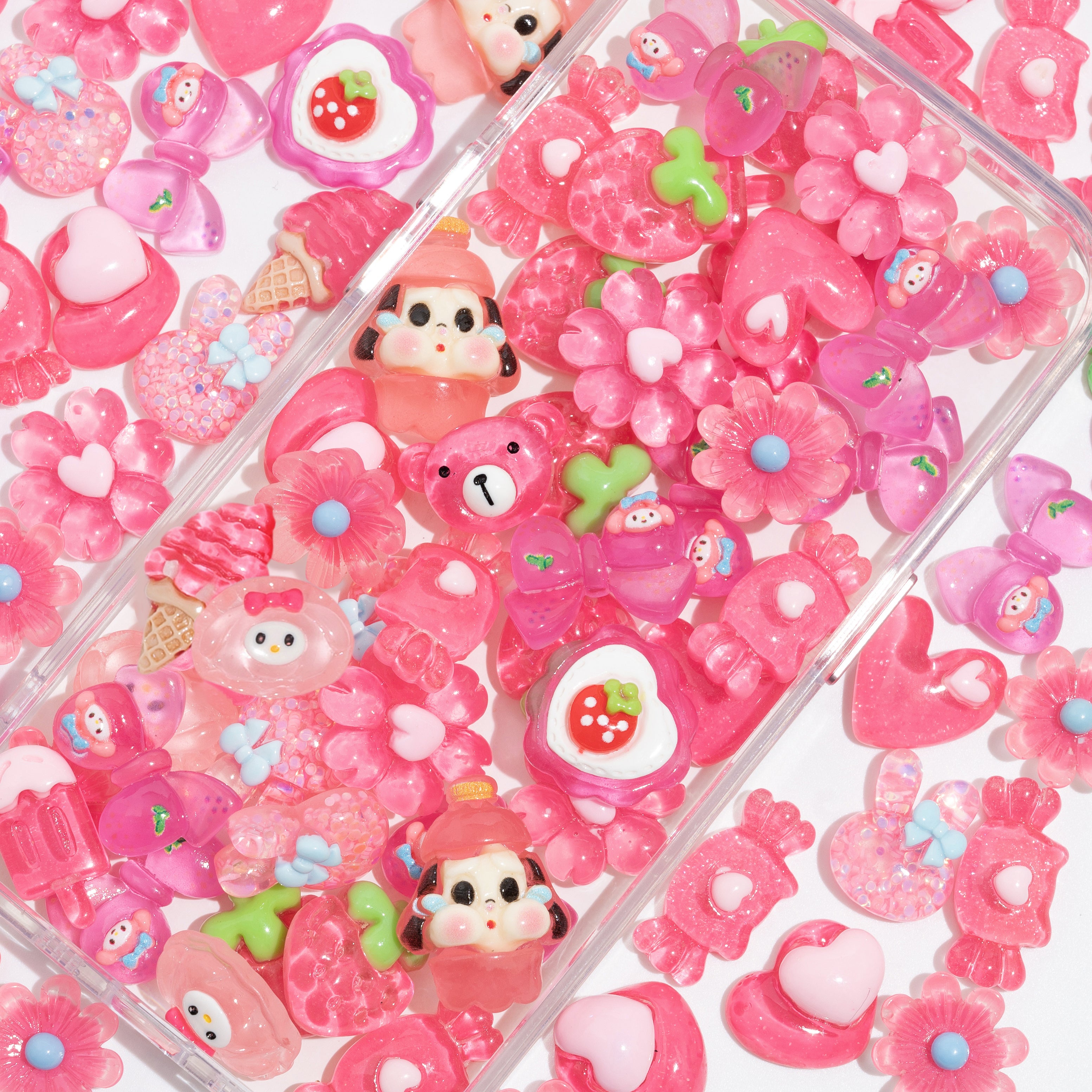 100 PCS Mixed Decoden Charms, Flatback Resin Charms