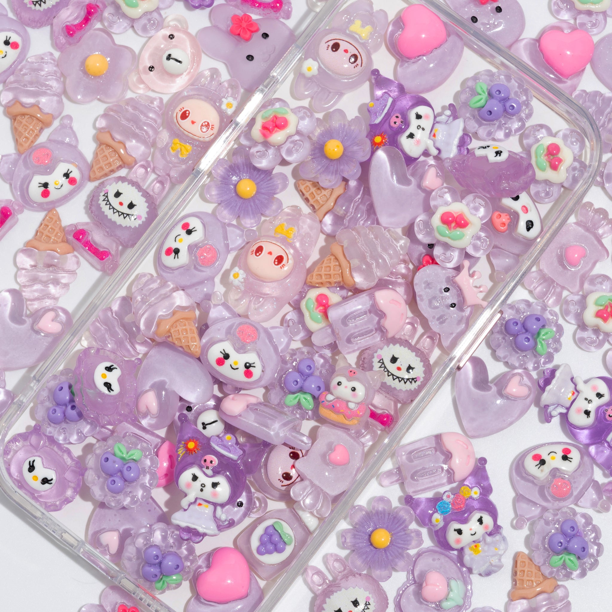 100 PCS Mixed Decoden Charms, Flatback Resin Charms