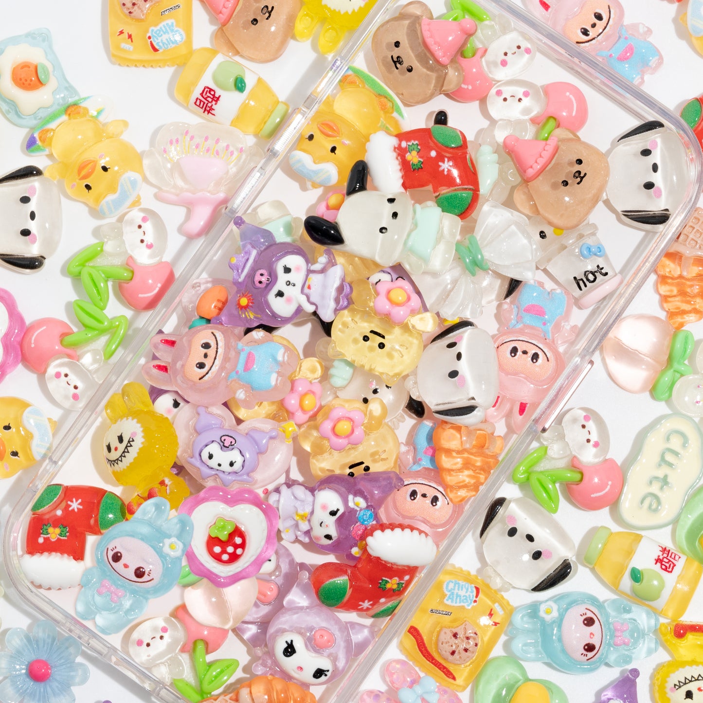 100 PCS Mixed Decoden Charms, Flatback Resin Charms