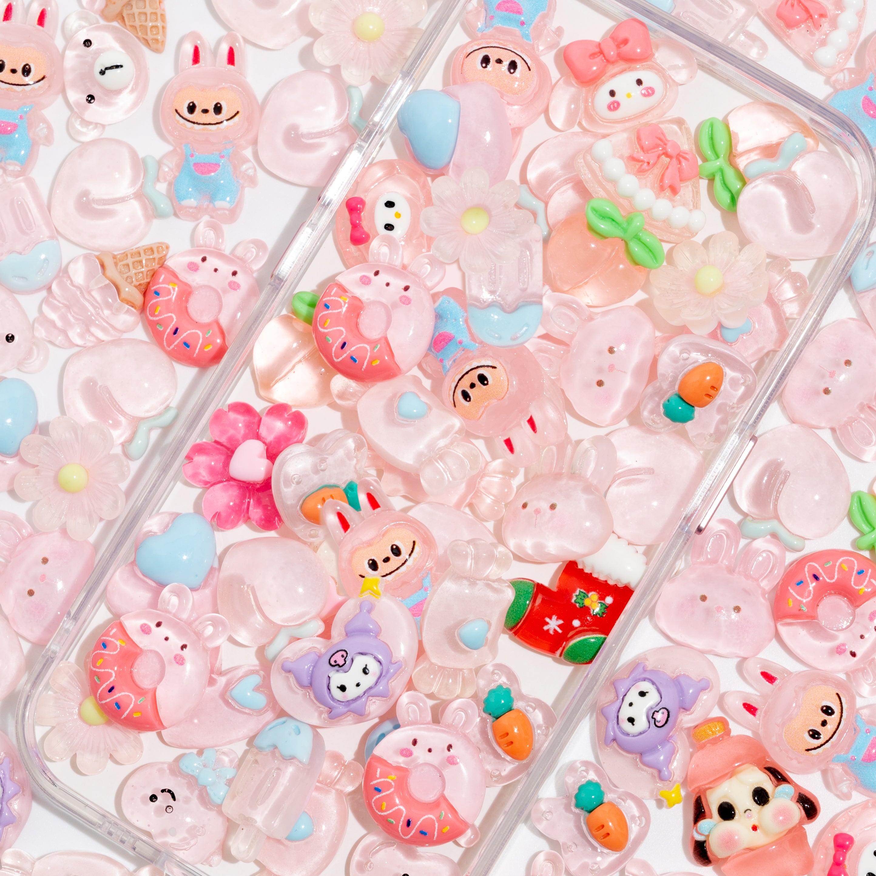 100 PCS Mixed Decoden Charms, Flatback Resin Charms