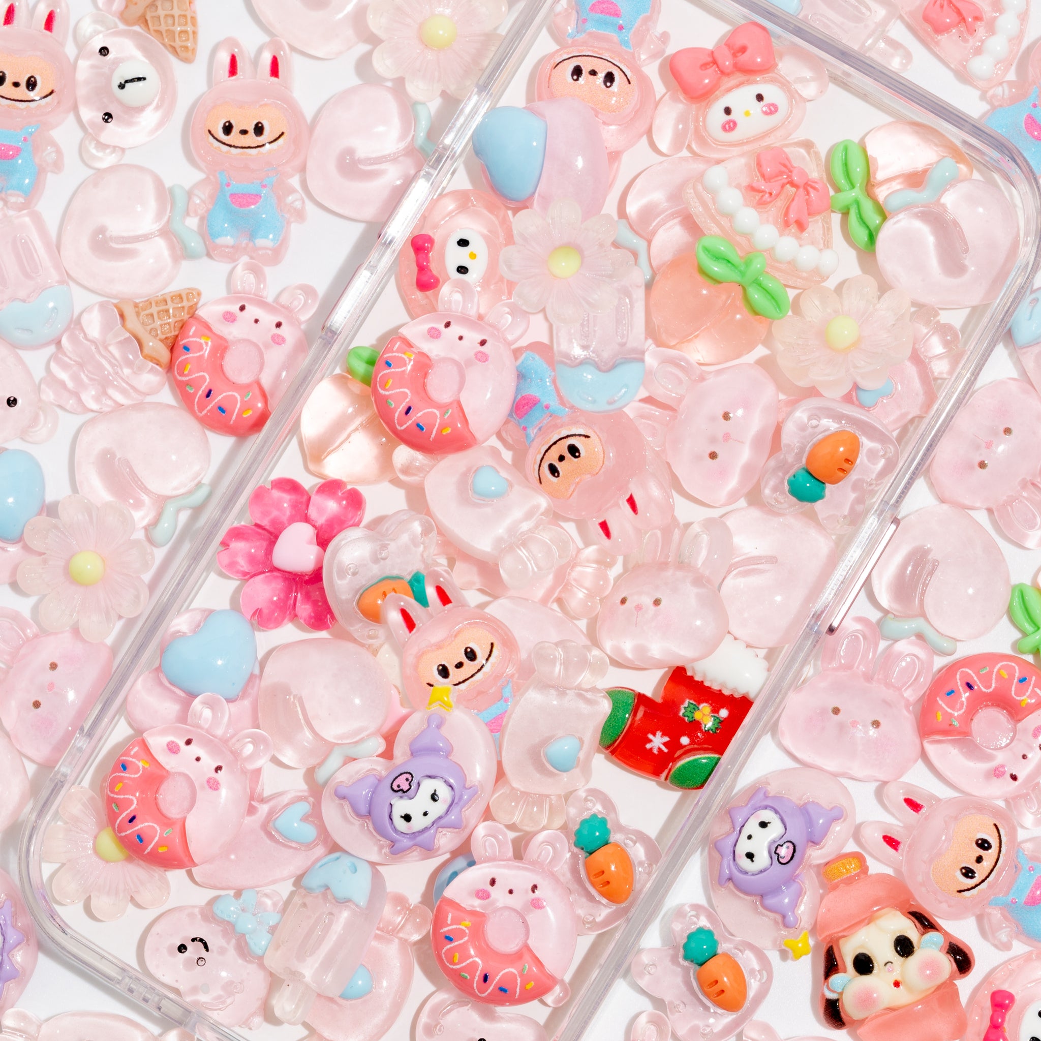 100 PCS Mixed Decoden Charms, Flatback Resin Charms