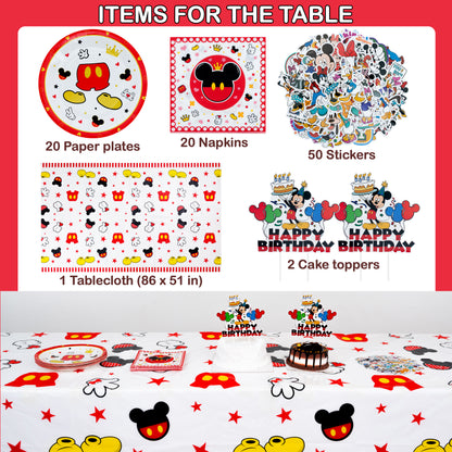 Mickey & Minnie Mouse Birthday Party Decorations Set