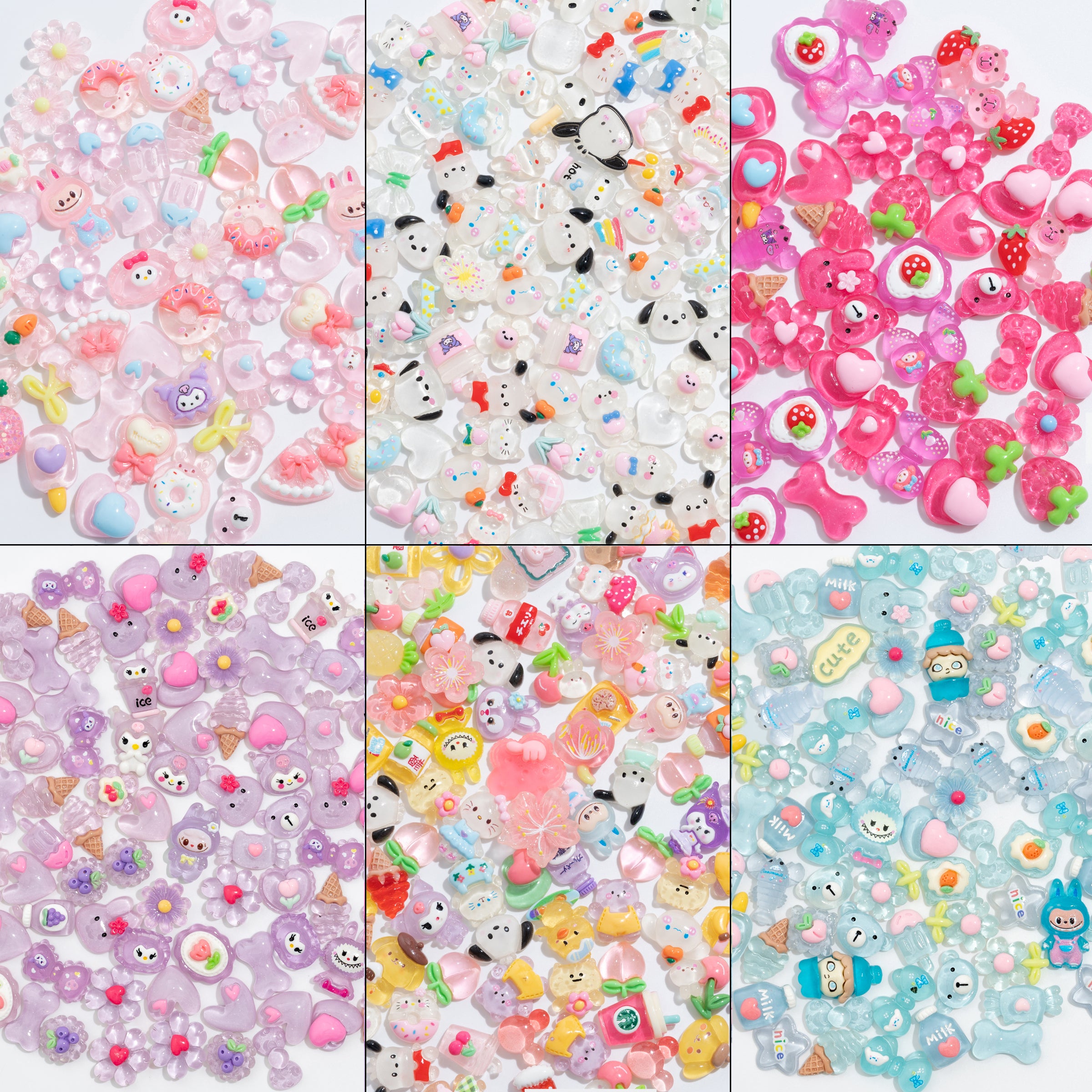 Bulk 100PCS Mixed Decoden Resin Charms