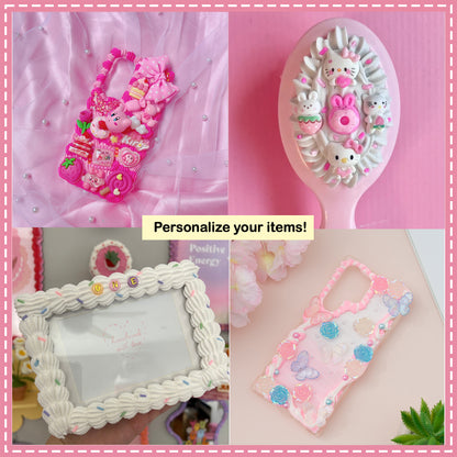 White & Pinks Decoden Cream Set
