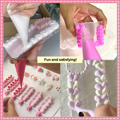 White & Pinks Decoden Cream Set