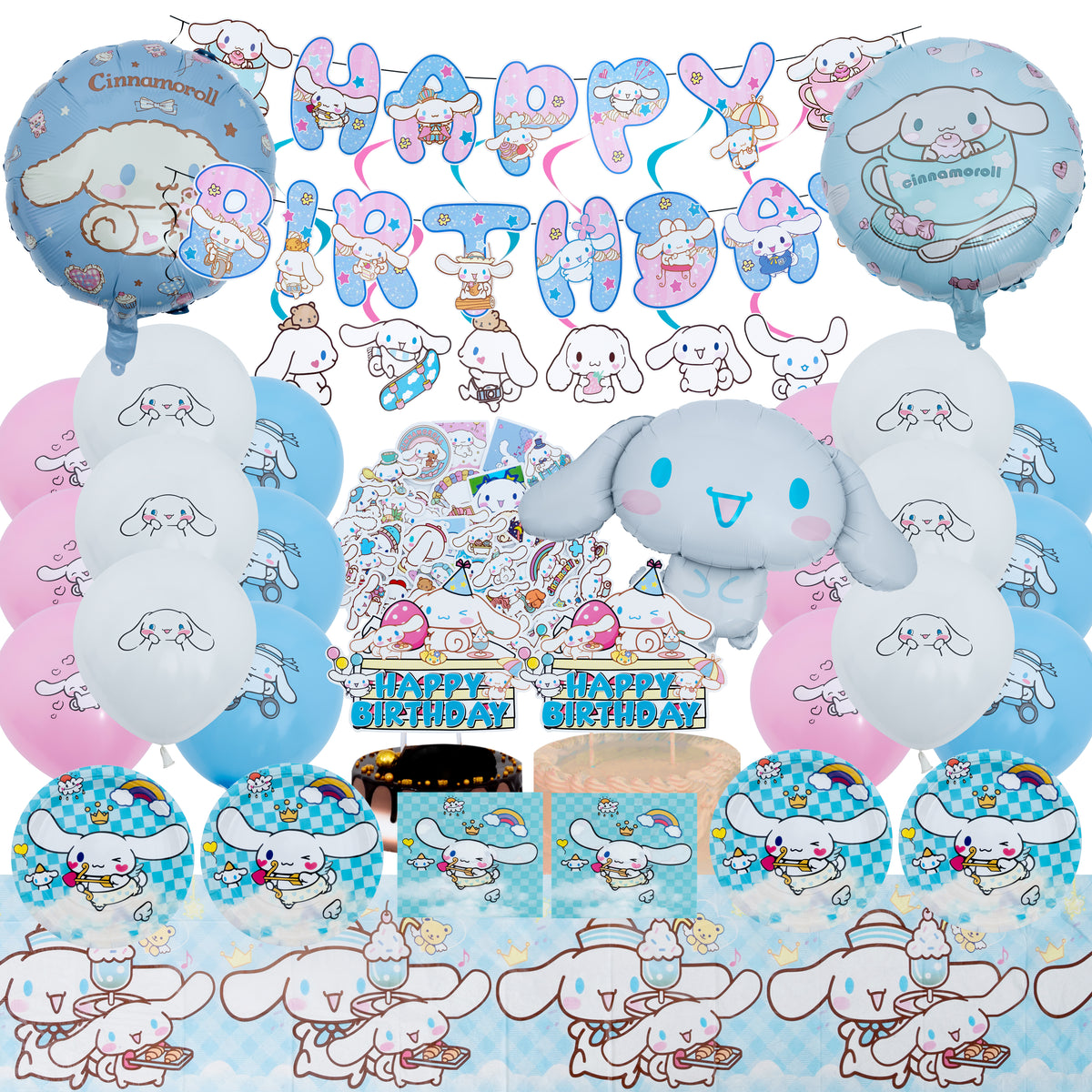 Cinnamoroll Birthday Decorations Set