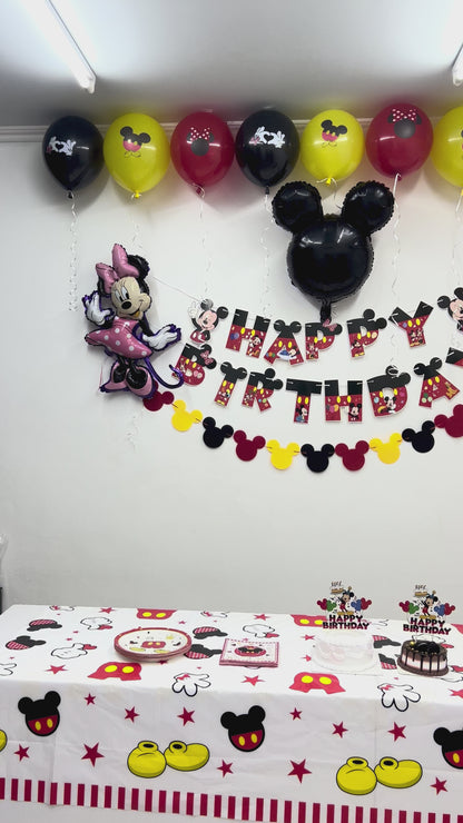Mickey & Minnie Mouse Birthday Party Decorations Set