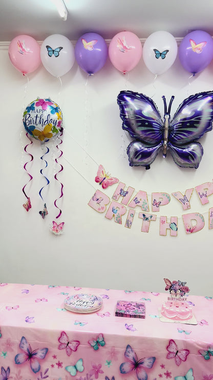 Butterfly Garden Birthday Party Decorations Set